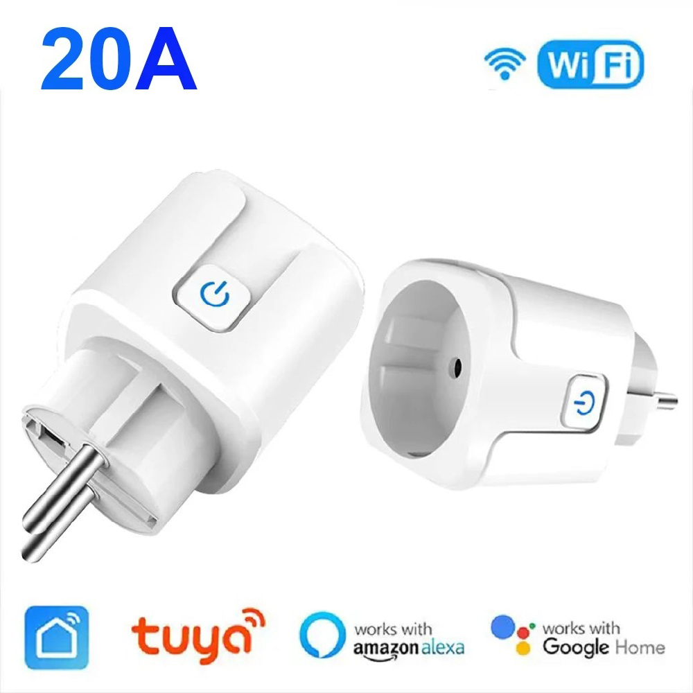 Smart Home Energy Monitor - Tuya Wifi Plug 20A Smart Socket