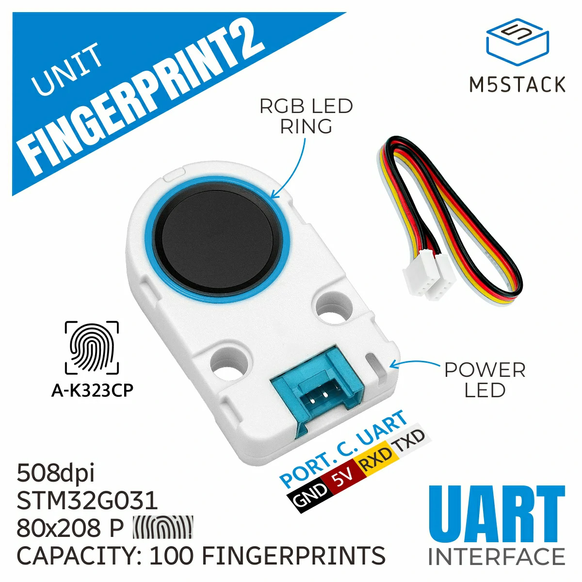 M5Stack Fingerprint2 Recogniti – обзор и цена Smart Home Key