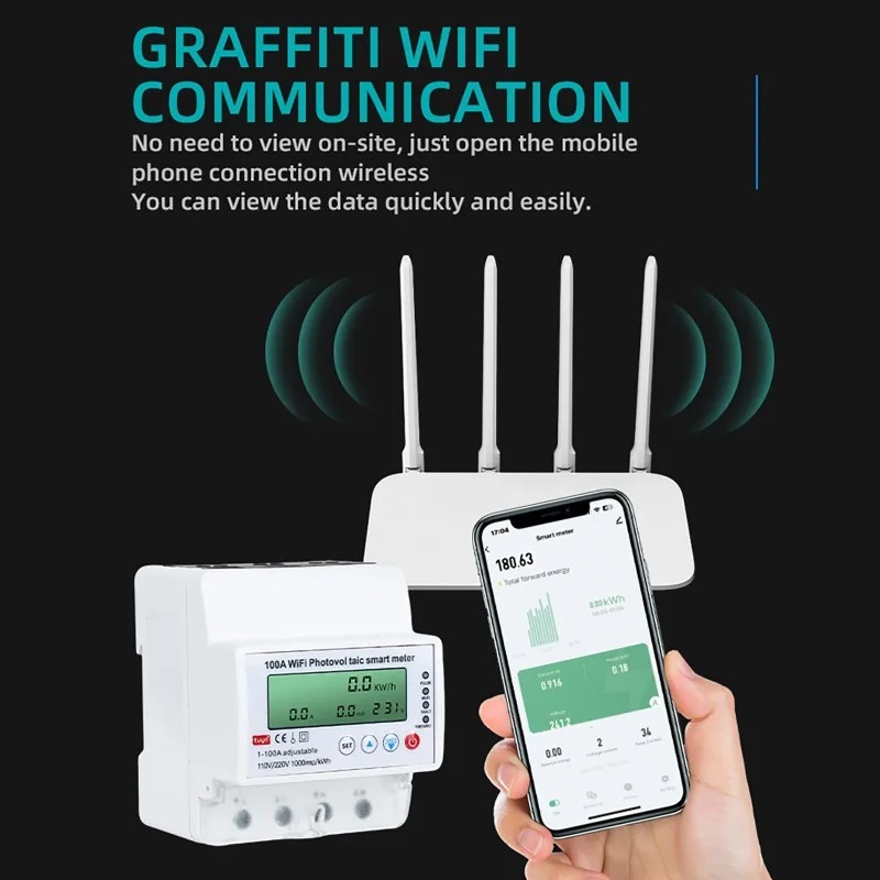 4P 1-100A WiFi Photovoltaic Sm – обзор и цена Smart Home Energy Monitor