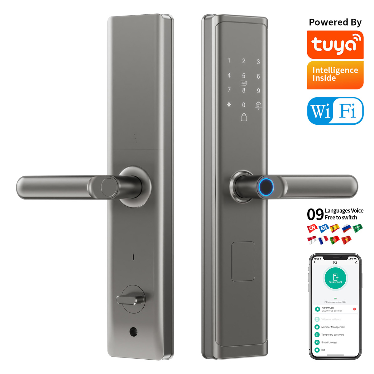 Tuya Wifi TTlock App Fingerpri – обзор и цена Smart Home Door Lock