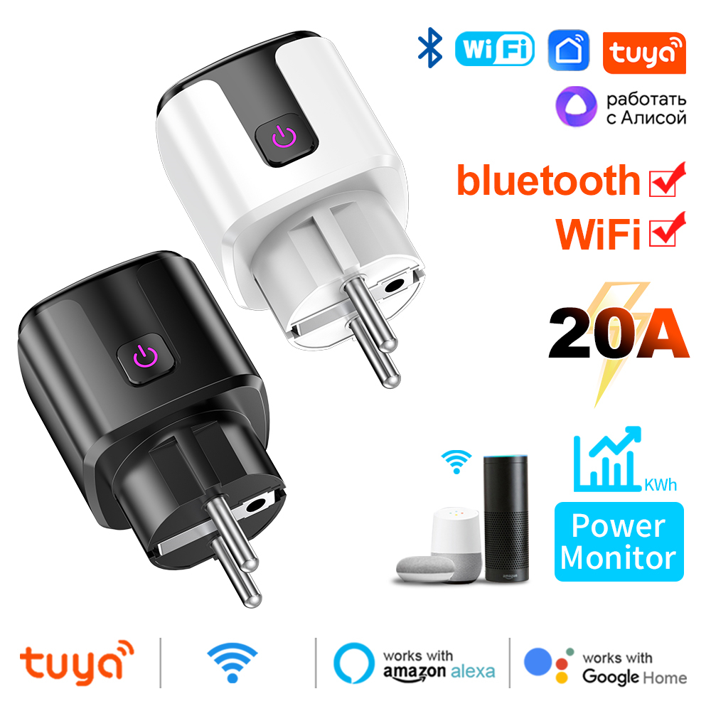 Tuya Smart 20A EU Plug WiFi+Bl – обзор и цена Smart Home Energy Monitor