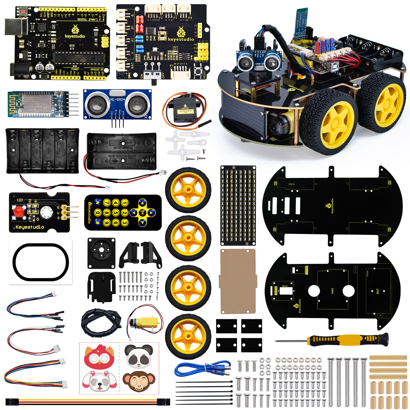 Keyestudio 4WD Multi BT Robot  – обзор и цена Smart Home Kit For Arduino