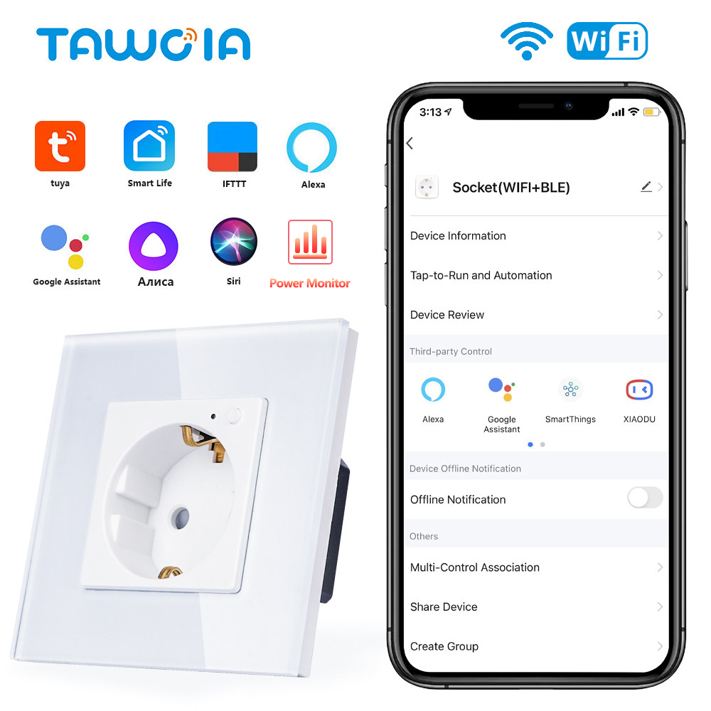 TAWOIA Wifi Wall Socket EU Sta – обзор и цена Smart Home Yandex