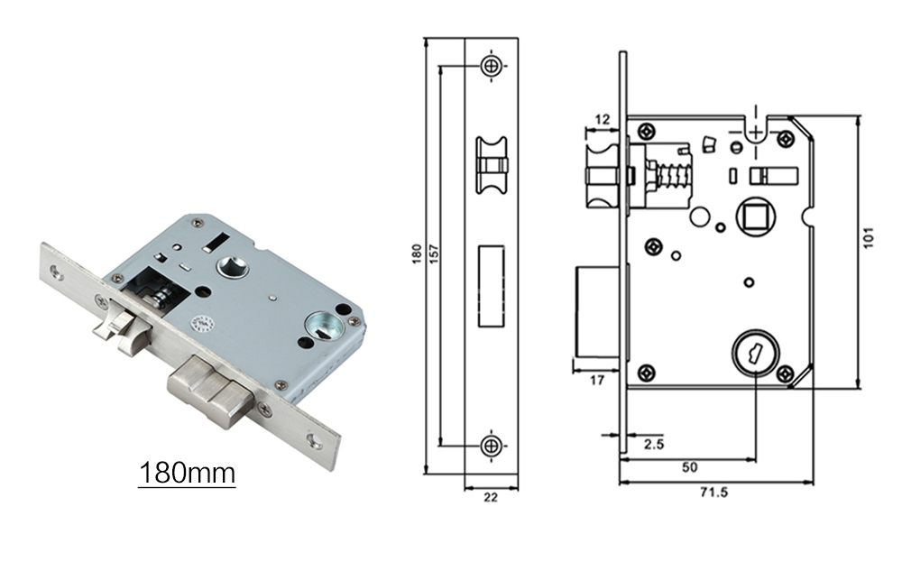 5050 stainless steel mortise w – обзор и цена Smart Home Door Lock