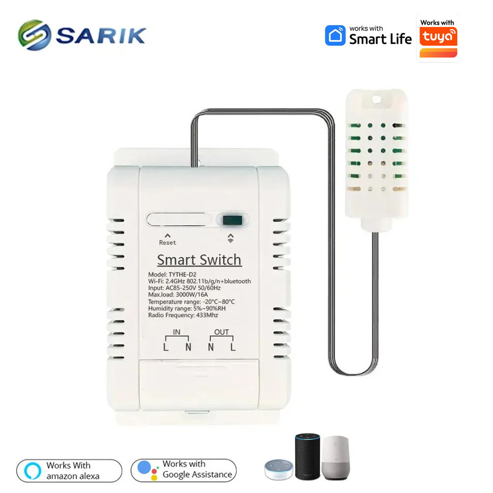 Work with tuya 16A 3000W WiFi  – обзор и цена Smart Home Energy Monitor