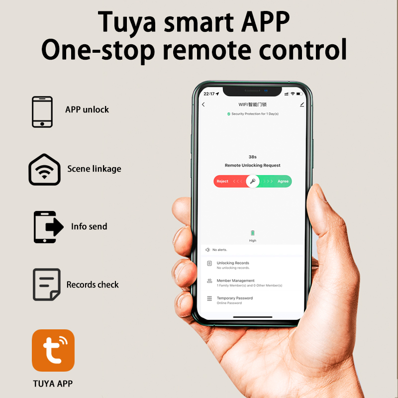 Tuya Smart Lock Wirelss With F – обзор и цена Smart Home Door Lock