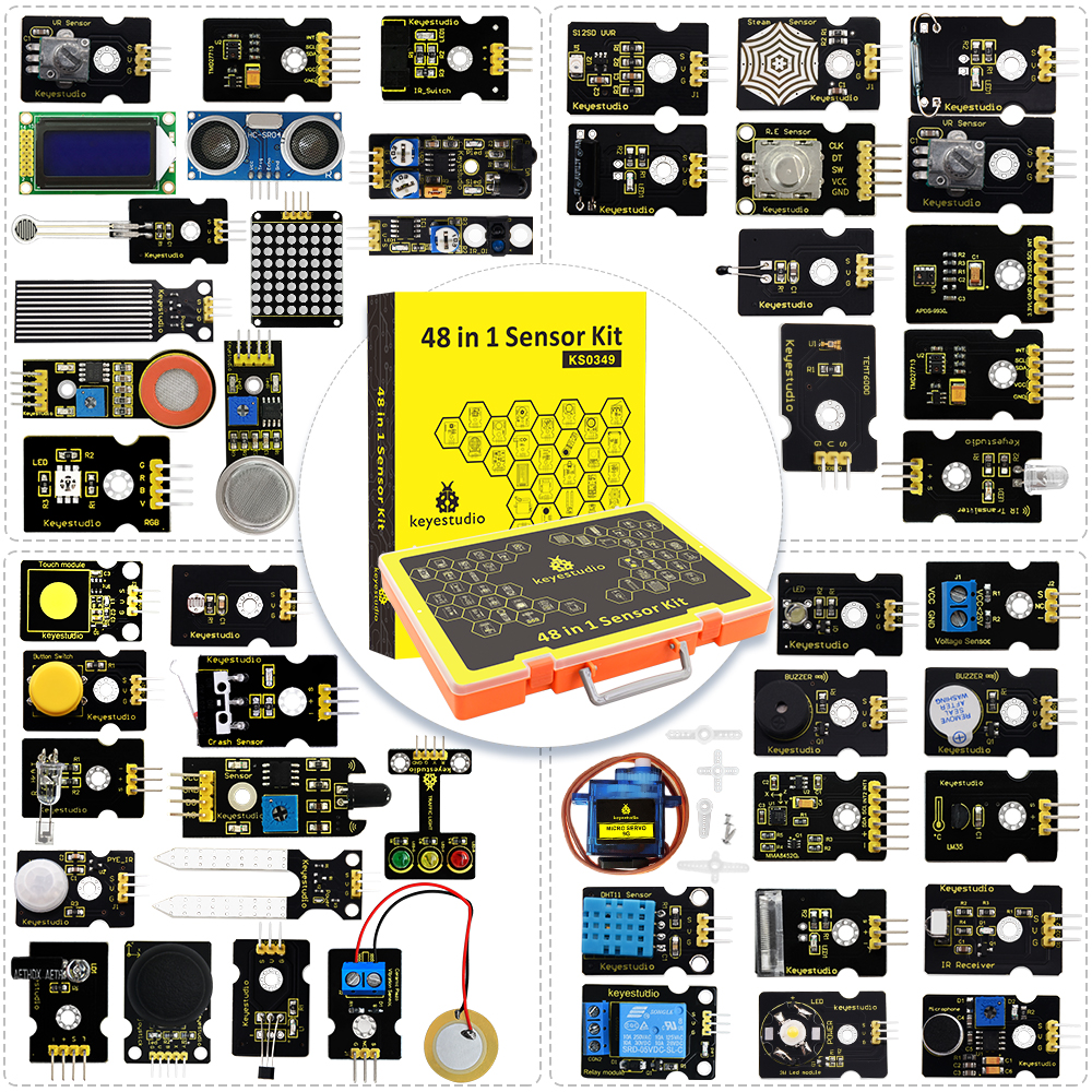 Keyestudio 48 in 1 Sensor Star – обзор и цена Smart Home Kit For Arduino