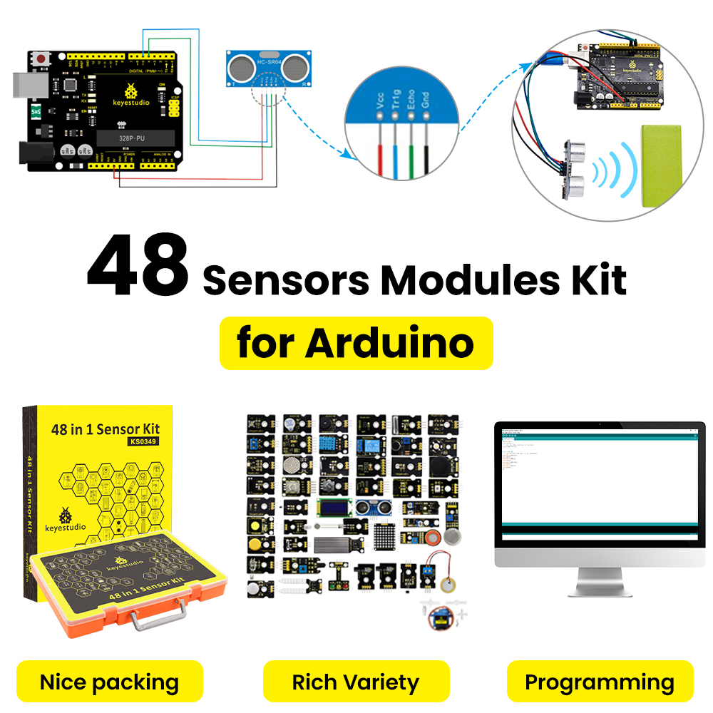 Keyestudio 48 in 1 Sensor Star – обзор и цена Smart Home Kit For Arduino