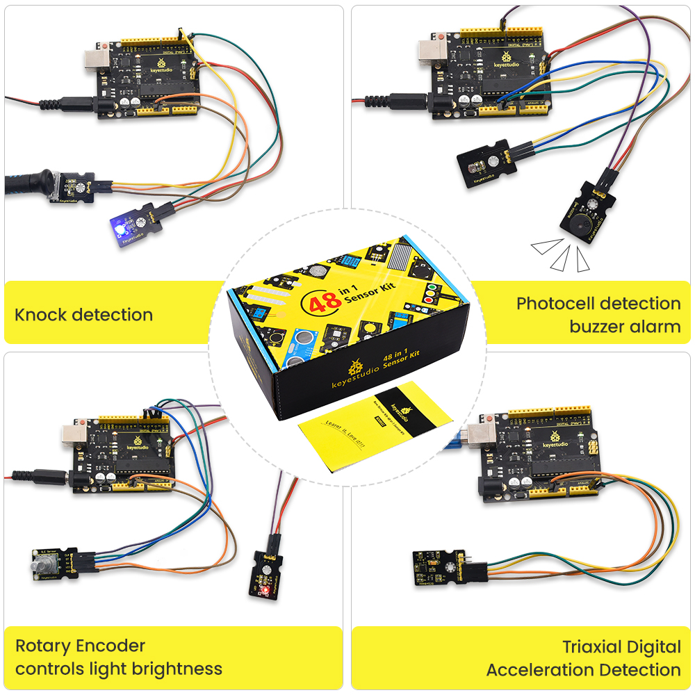 Keyestudio 48 in 1 Sensor Star – обзор и цена Smart Home Kit For Arduino