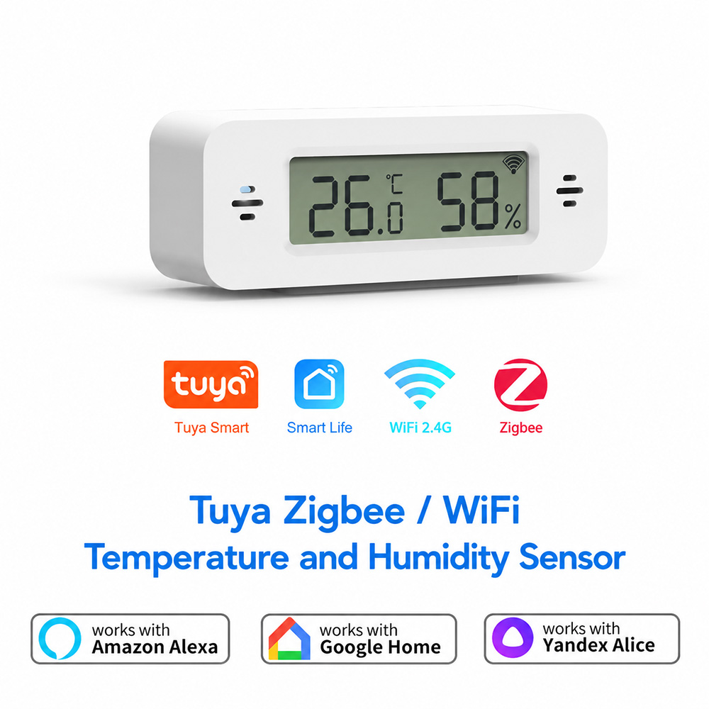 Tuya Zigbee WiFi Mini Temp & H – обзор и цена Smart Home Yandex