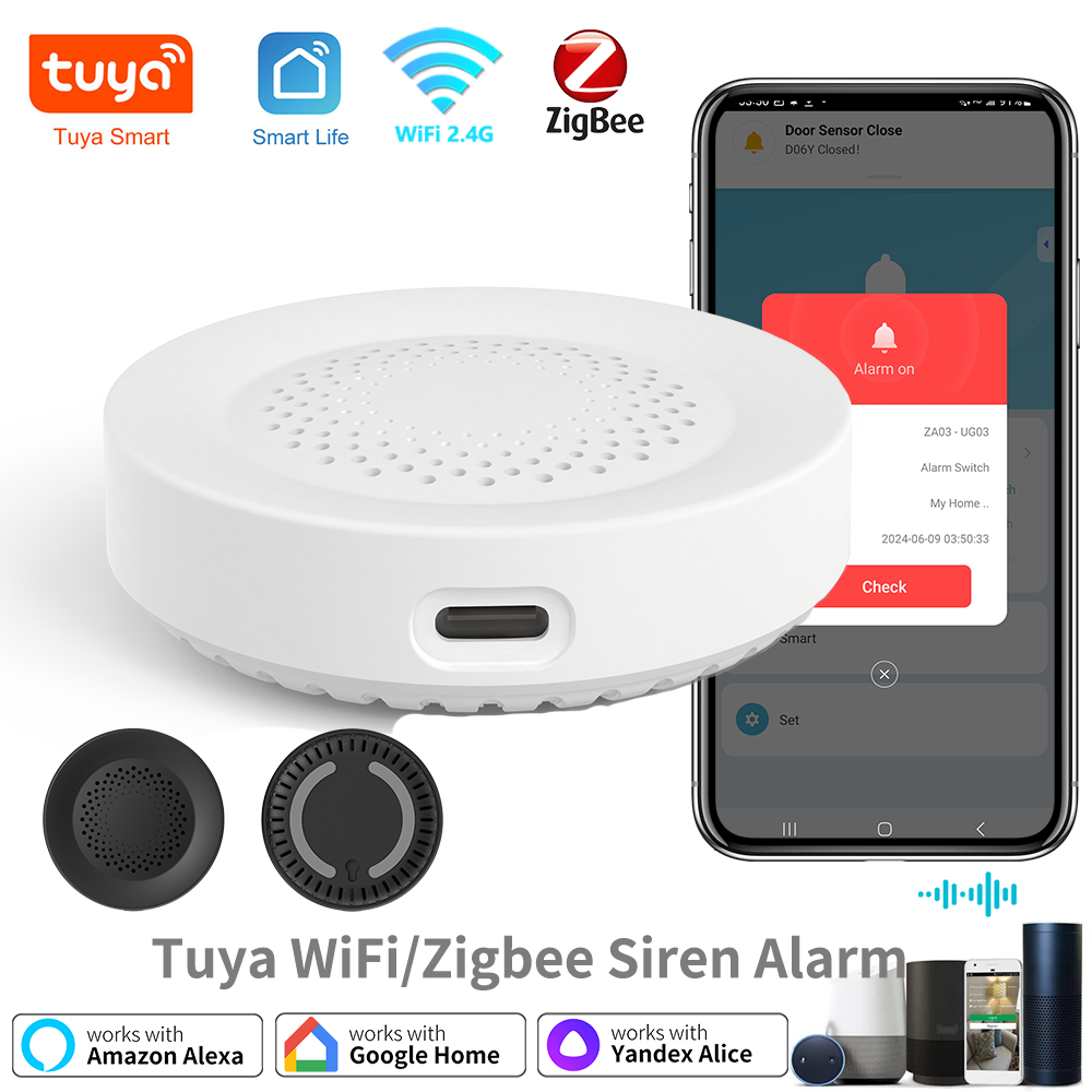 Tuya Zigbee WiFi Siren Alarm F – обзор и цена Smart Home Yandex